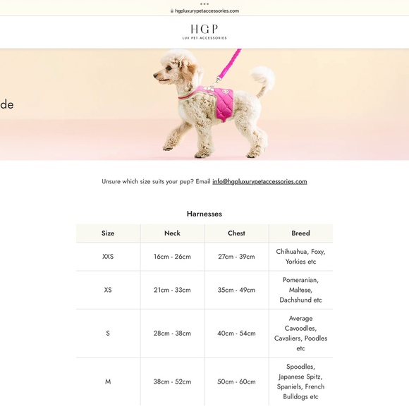 HGP LUXURY HOUNDSTOOTH XS DOG HARNESS & GOLD TONE LEAD - Picture 4 of 13